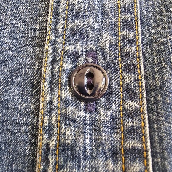 Ralph Lauren Polo Jeans Co. Denim Button-Up Shirt XL 100% Cotton Long Sleeve - Picture 7 of 9